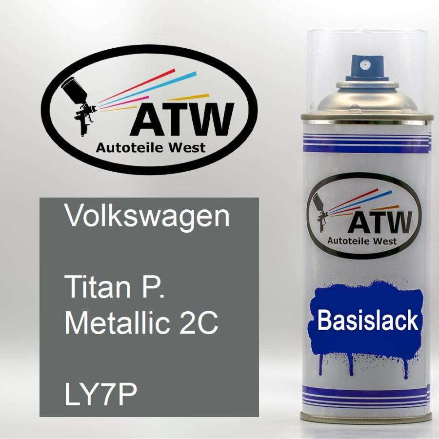 Volkswagen, Titan P. Metallic 2C, LY7P: 400ml Sprühdose, von ATW Autoteile West.